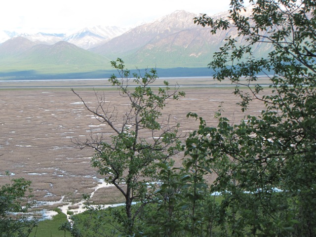 The Chugach Mountains across Knik Arm, which forms the south boundary of the Matanuska Valley