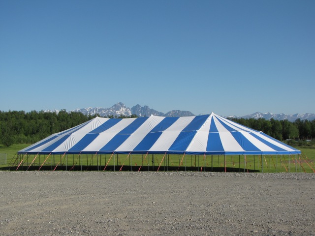 Big Top ready for a gathering, north of Wasilla.