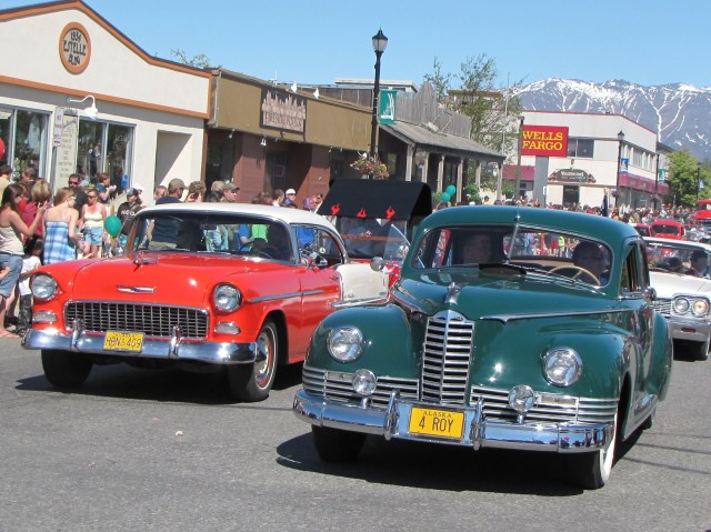 Classic cars at the Colony Days parade in Palmer