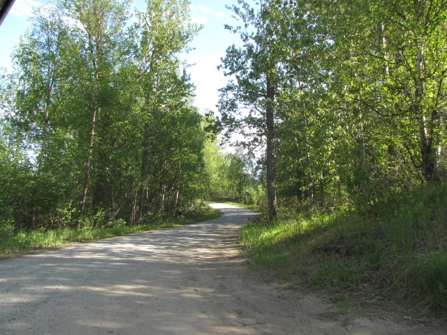 A winding dirt road east of Palmer